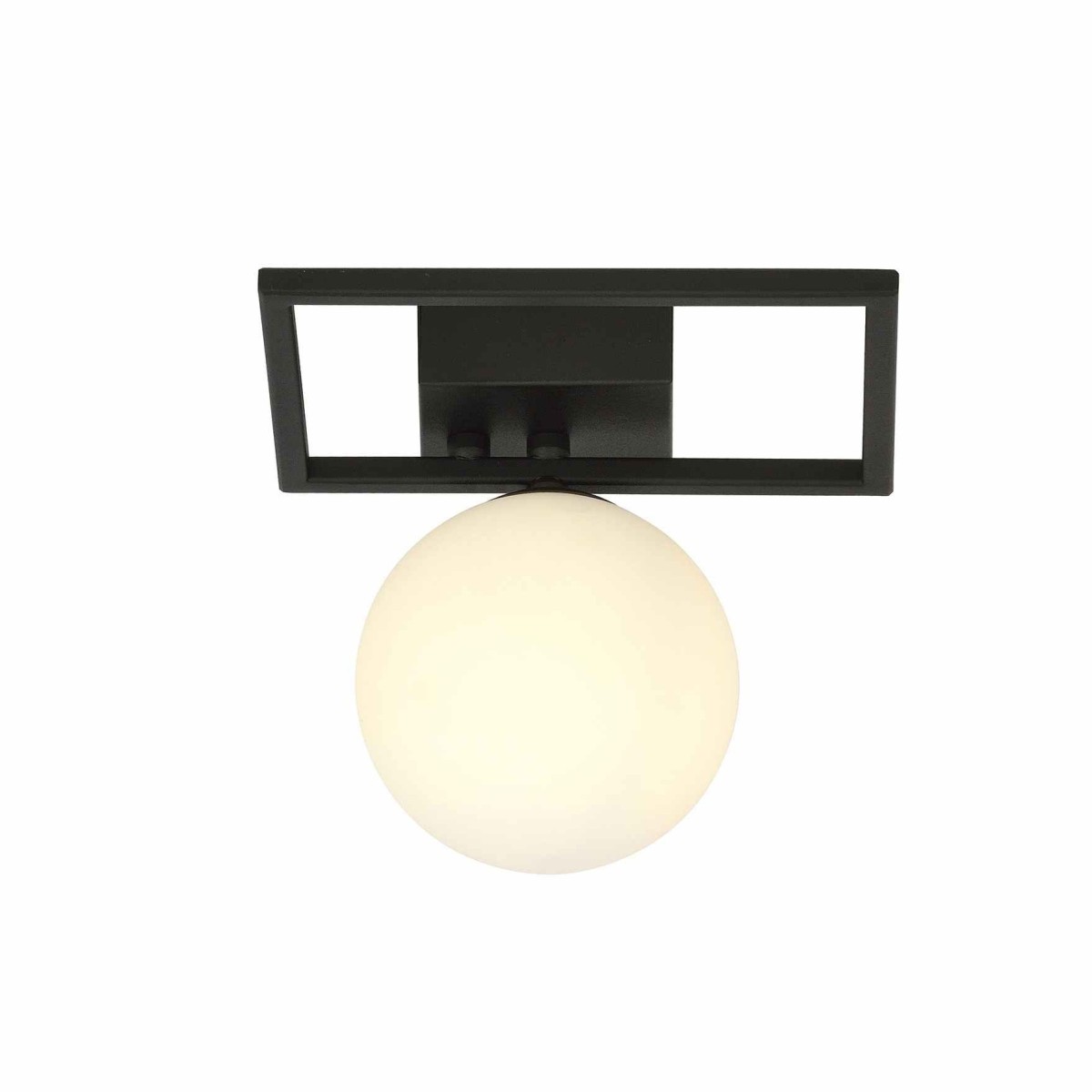 biała LAMPA SUFITOWA  IMAGO 1E BLACK/OPAL
