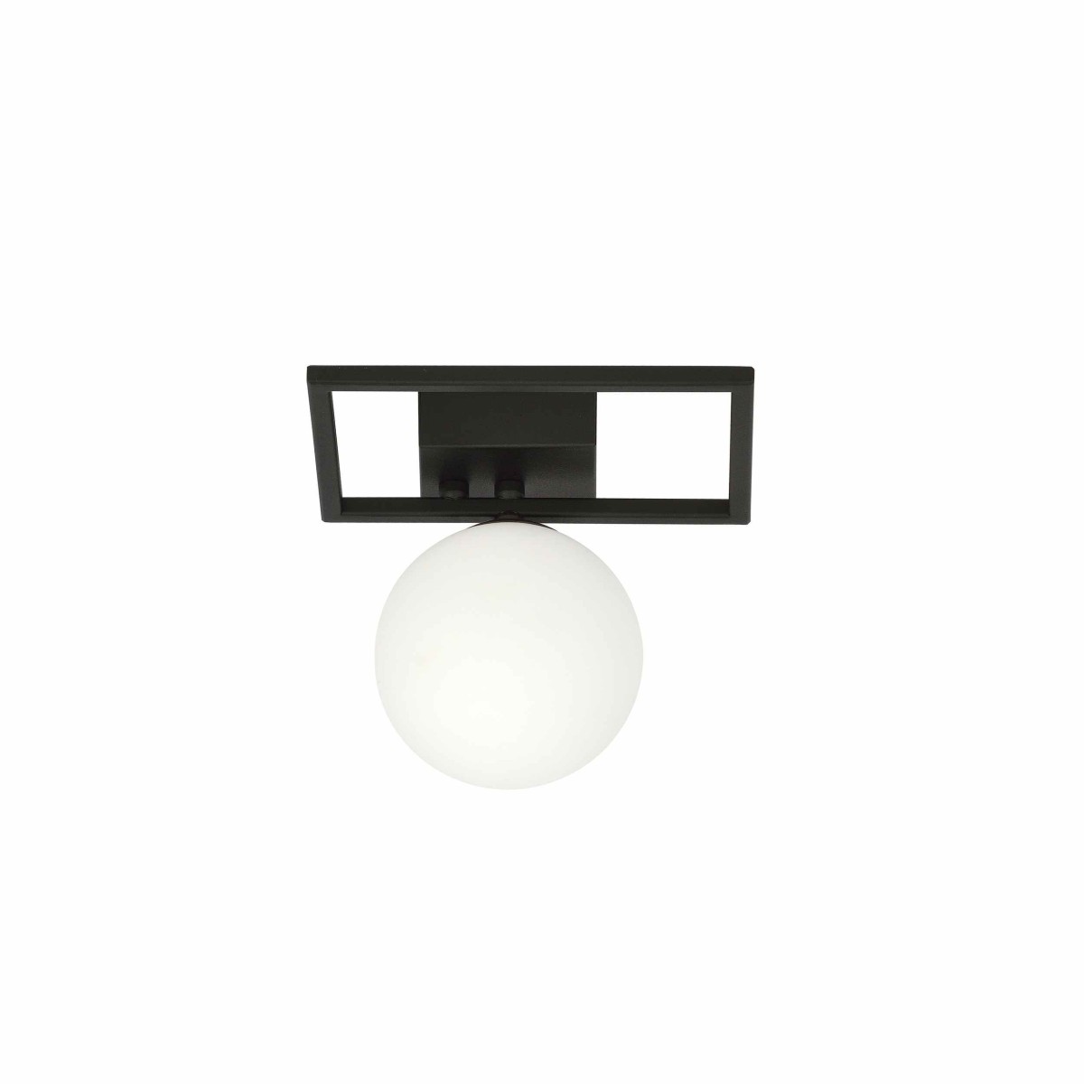 biała LAMPA SUFITOWA  IMAGO 1E BLACK/OPAL