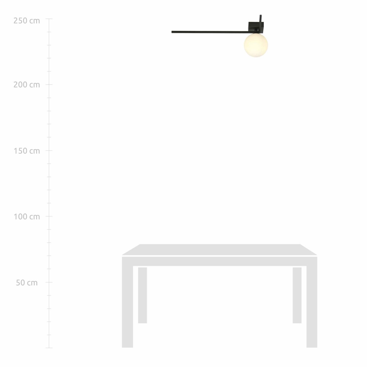 biała LAMPA SUFITOWA  IMAGO 1F BLACK/OPAL