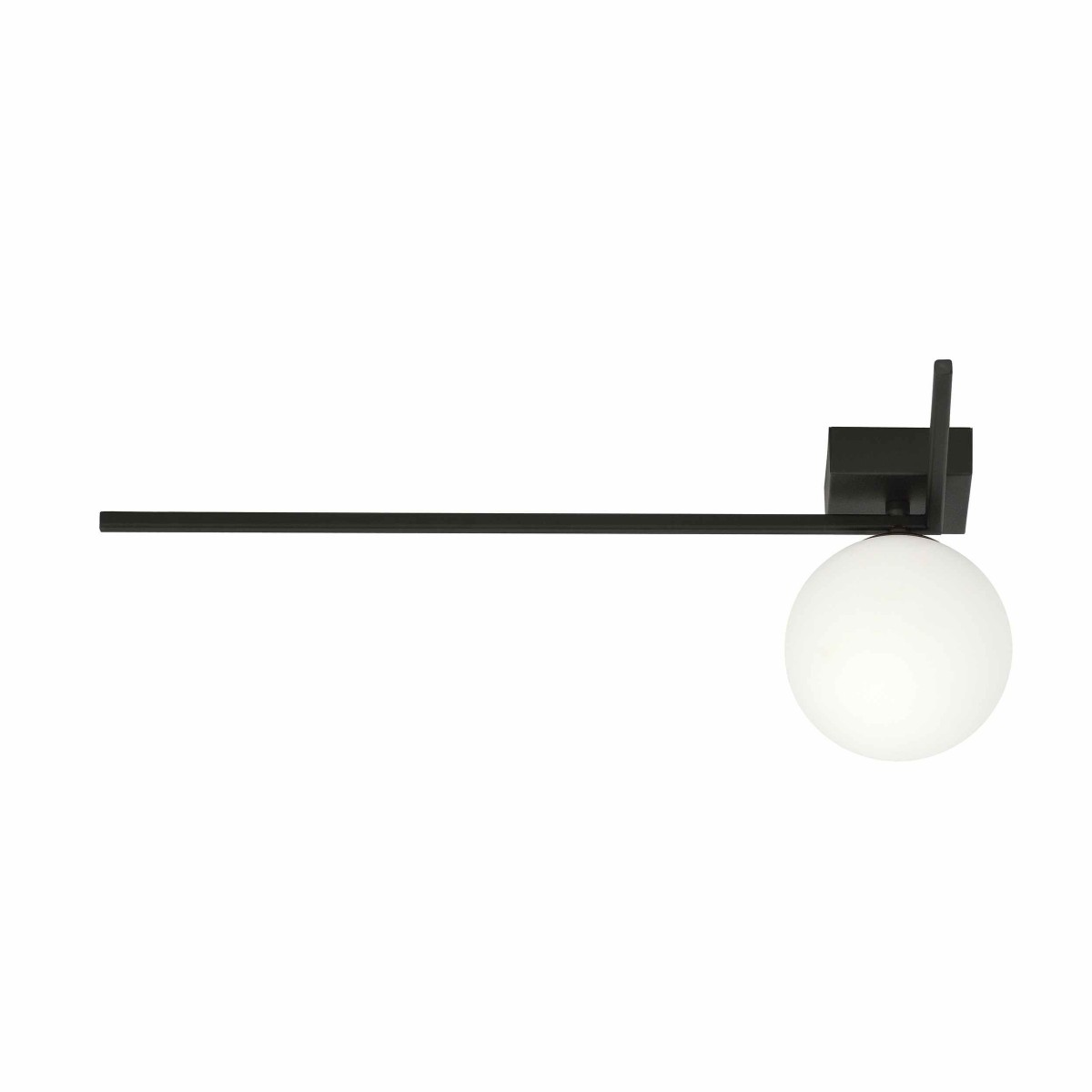 biała LAMPA SUFITOWA  IMAGO 1F BLACK/OPAL