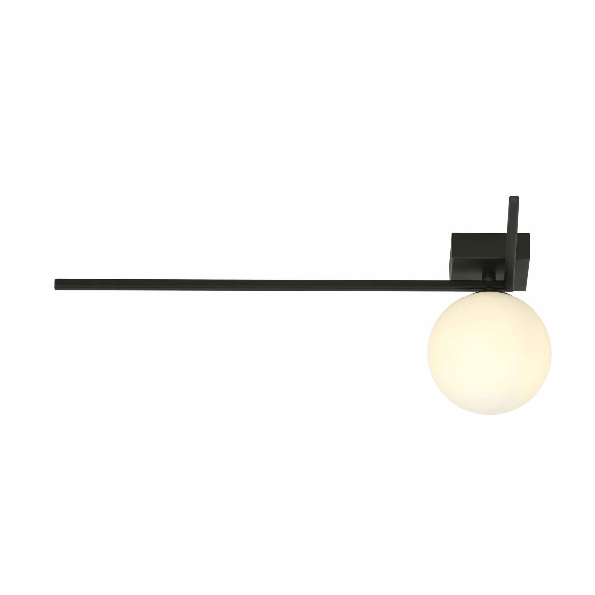 biała LAMPA SUFITOWA  IMAGO 1F BLACK/OPAL