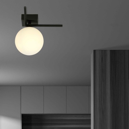 biała LAMPA SUFITOWA  IMAGO 1G BLACK/OPAL