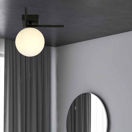 biała LAMPA SUFITOWA  IMAGO 1G BLACK/OPAL