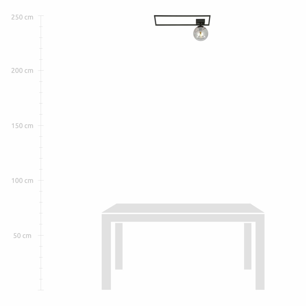 grafitowa LAMPA SUFITOWA  IMAGO 1A BLACK/GRAFIT