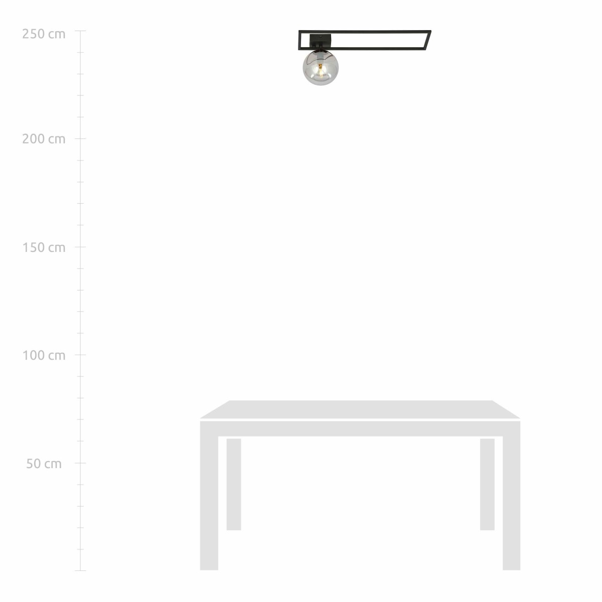 grafitowa LAMPA SUFITOWA  IMAGO 1B BLACK/GRAFIT