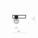 grafitowa LAMPA SUFITOWA  IMAGO 1D BLACK/GRAFIT