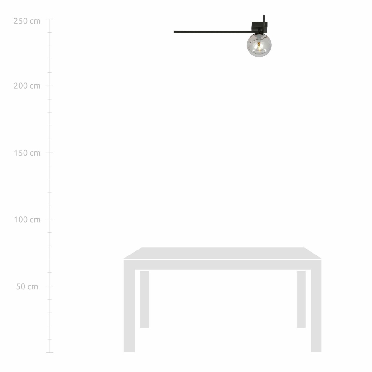 grafitowa LAMPA SUFITOWA  IMAGO 1F BLACK/GRAFIT