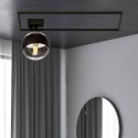 transparenta z czarnym paskiem LAMPA SUFITOWA  IMAGO 1A BLACK/STRIPE