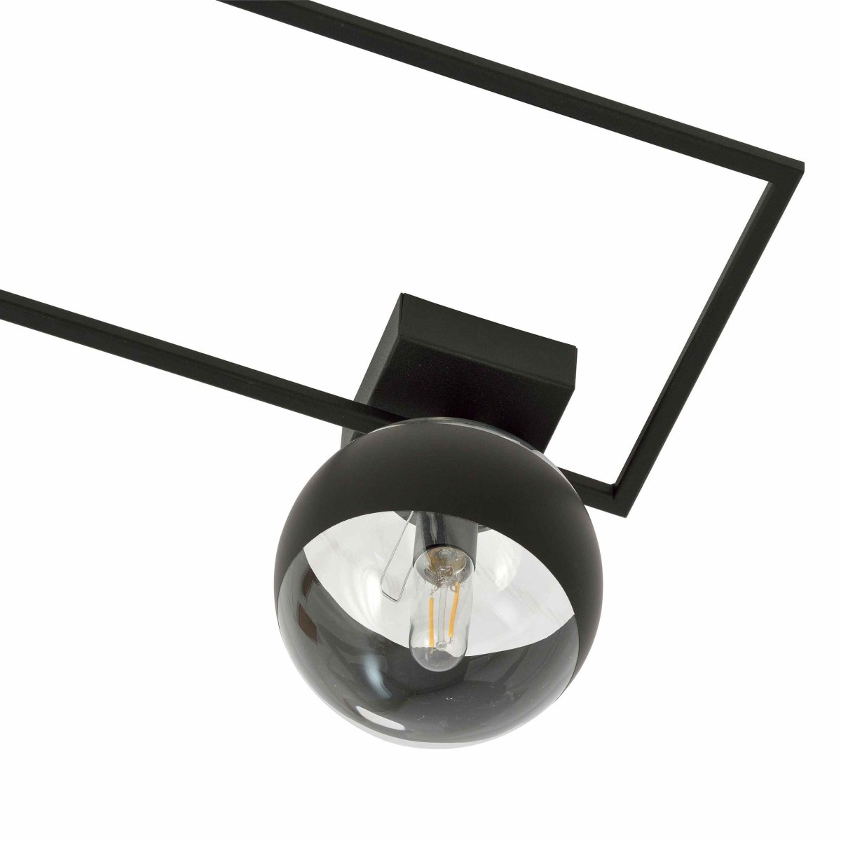 transparenta z czarnym paskiem LAMPA SUFITOWA  IMAGO 1A BLACK/STRIPE