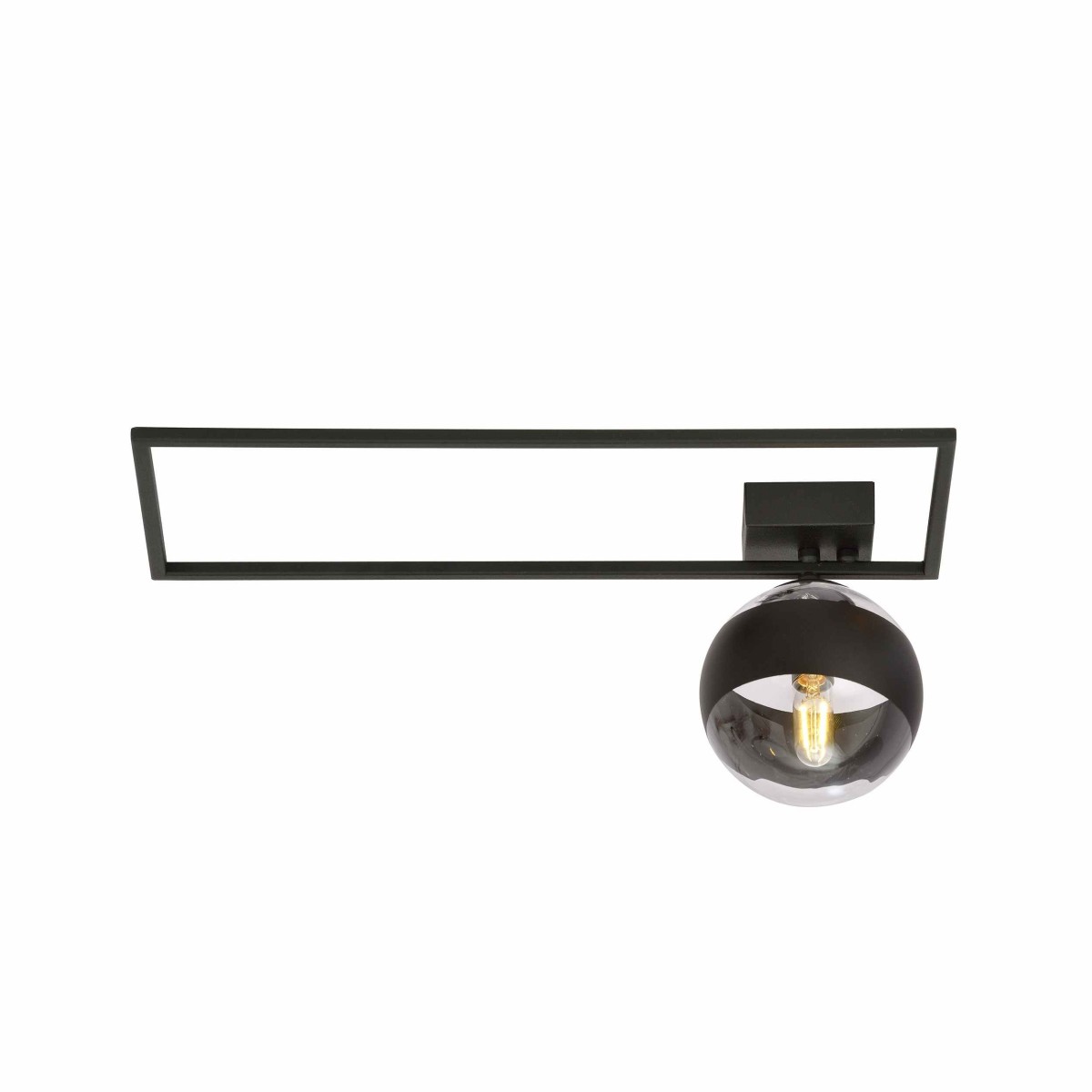 transparenta z czarnym paskiem LAMPA SUFITOWA  IMAGO 1A BLACK/STRIPE