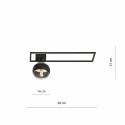 transparenta z czarnym paskiem LAMPA SUFITOWA  IMAGO 1B BLACK/STRIPE