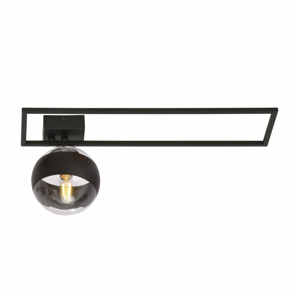 transparenta z czarnym paskiem LAMPA SUFITOWA  IMAGO 1B BLACK/STRIPE