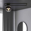 transparenta z czarnym paskiem LAMPA SUFITOWA  IMAGO 1C BLACK/STRIPE