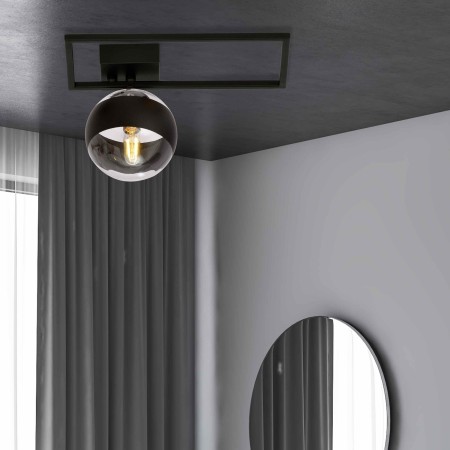 transparenta z czarnym paskiem LAMPA SUFITOWA  IMAGO 1D BLACK/STRIPE