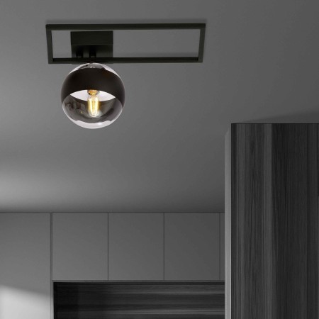 transparenta z czarnym paskiem LAMPA SUFITOWA  IMAGO 1D BLACK/STRIPE