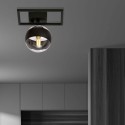 transparenta z czarnym paskiem LAMPA SUFITOWA  IMAGO 1E BLACK/STRIPE