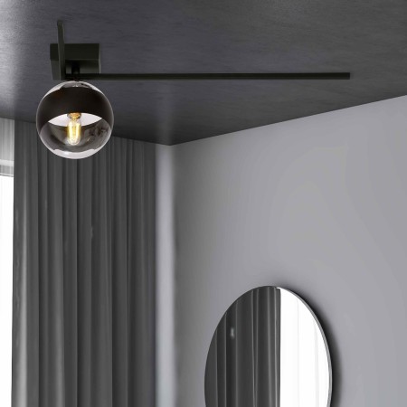 transparenta z czarnym paskiem LAMPA SUFITOWA  IMAGO 1F BLACK/STRIPE