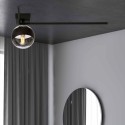 transparenta z czarnym paskiem LAMPA SUFITOWA  IMAGO 1F BLACK/STRIPE