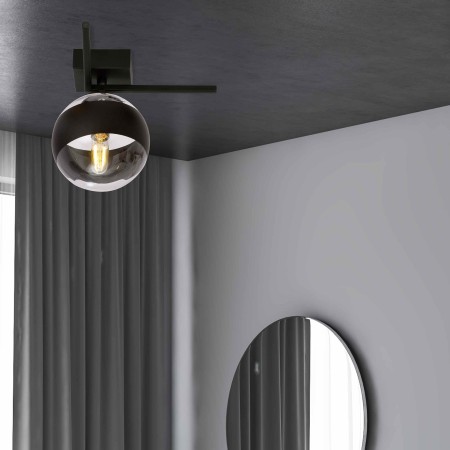 transparenta z czarnym paskiem LAMPA SUFITOWA  IMAGO 1G BLACK/STRIPE