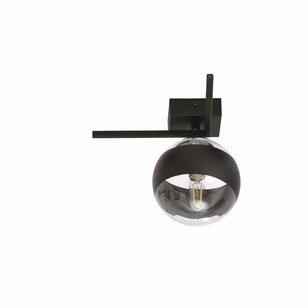 transparenta z czarnym paskiem LAMPA SUFITOWA  IMAGO 1G BLACK/STRIPE