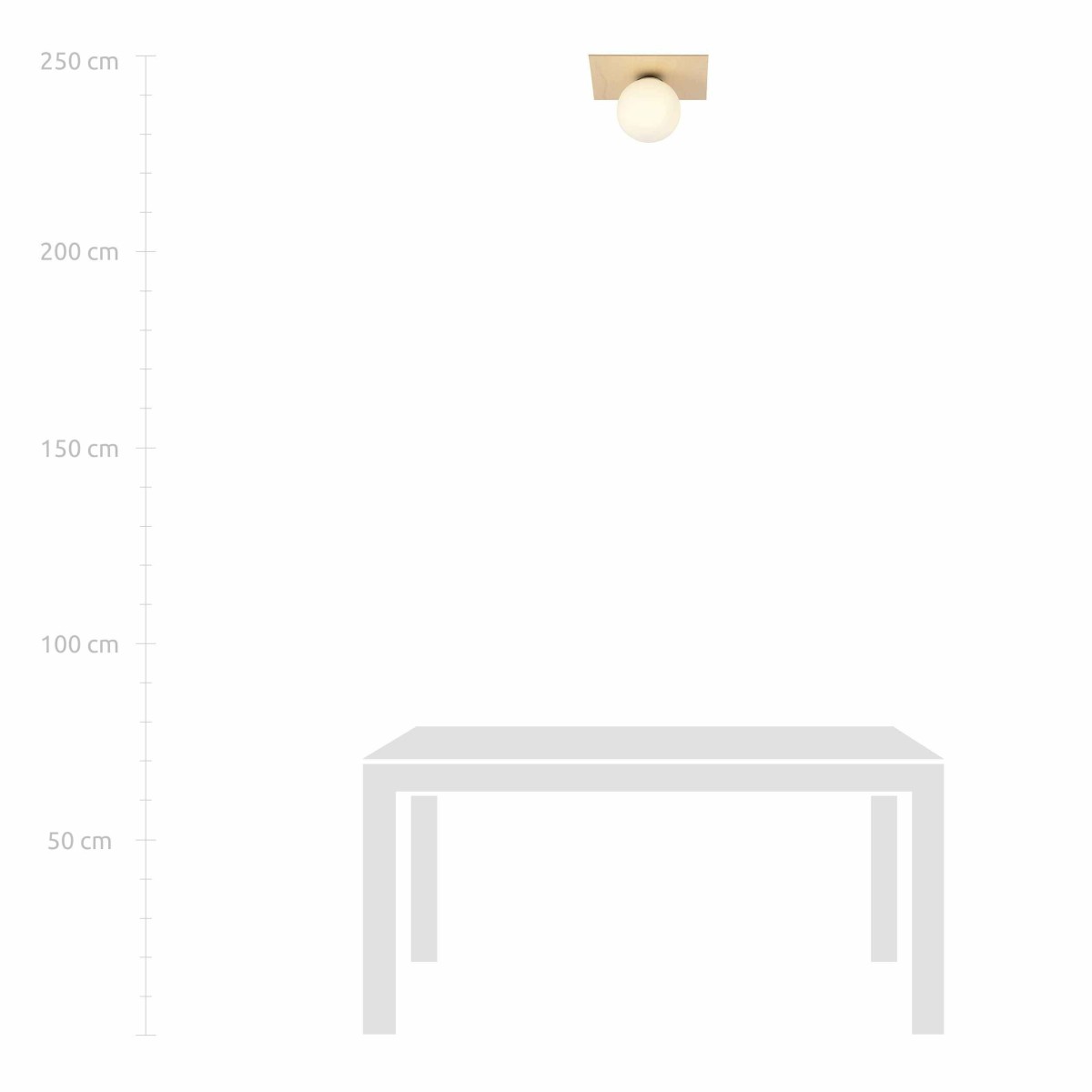 biała LAMPA SUFITOWA  KENZO 1A