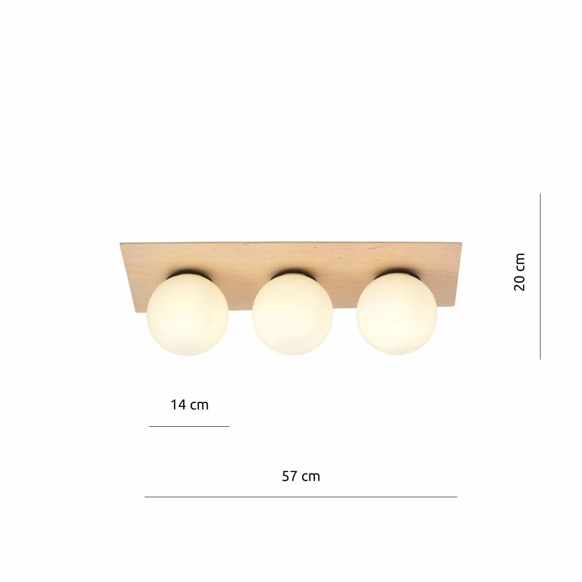 biała LAMPA SUFITOWA  KENZO 3A