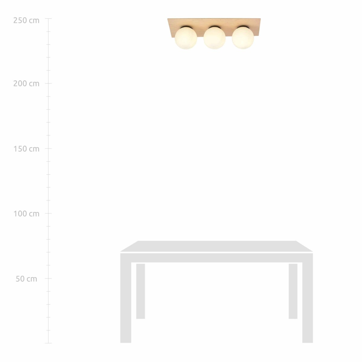 biała LAMPA SUFITOWA  KENZO 3A