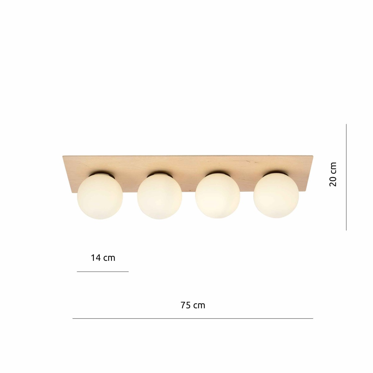 biała LAMPA SUFITOWA  KENZO 4