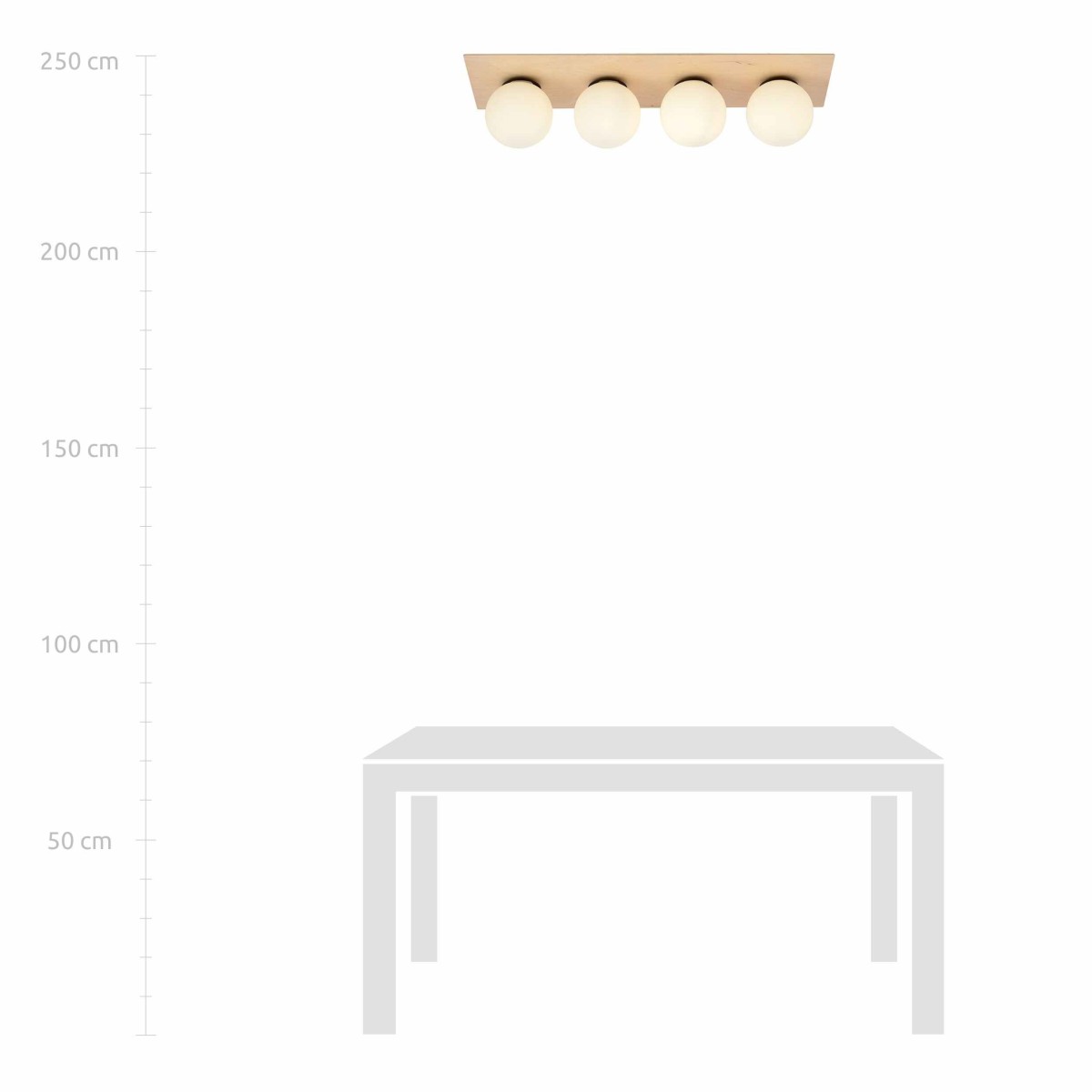 biała LAMPA SUFITOWA  KENZO 4