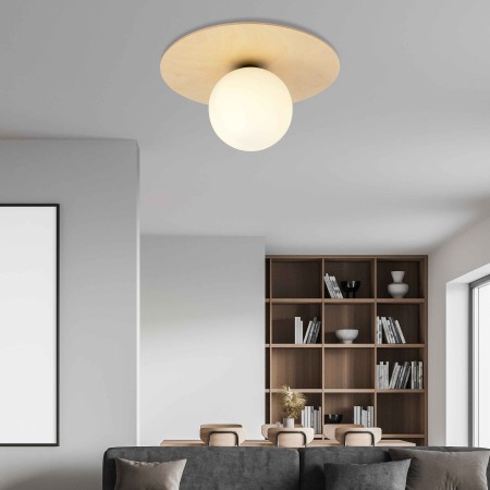 biała LAMPA SUFITOWA  KENZO 1B