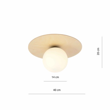 biała LAMPA SUFITOWA  KENZO 1B