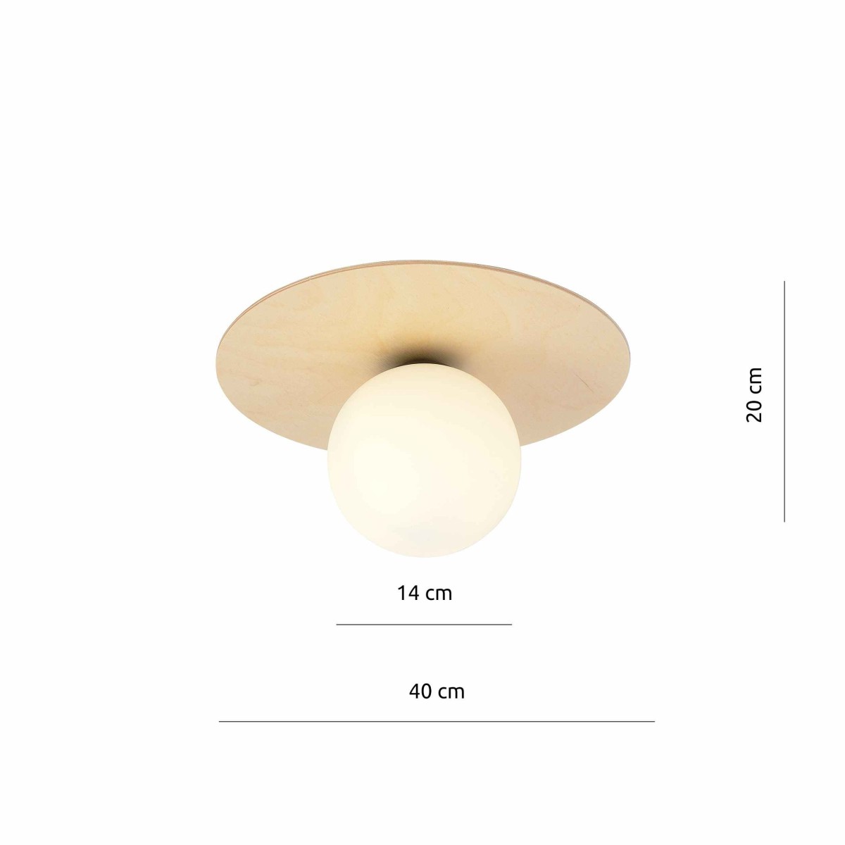 biała LAMPA SUFITOWA  KENZO 1B