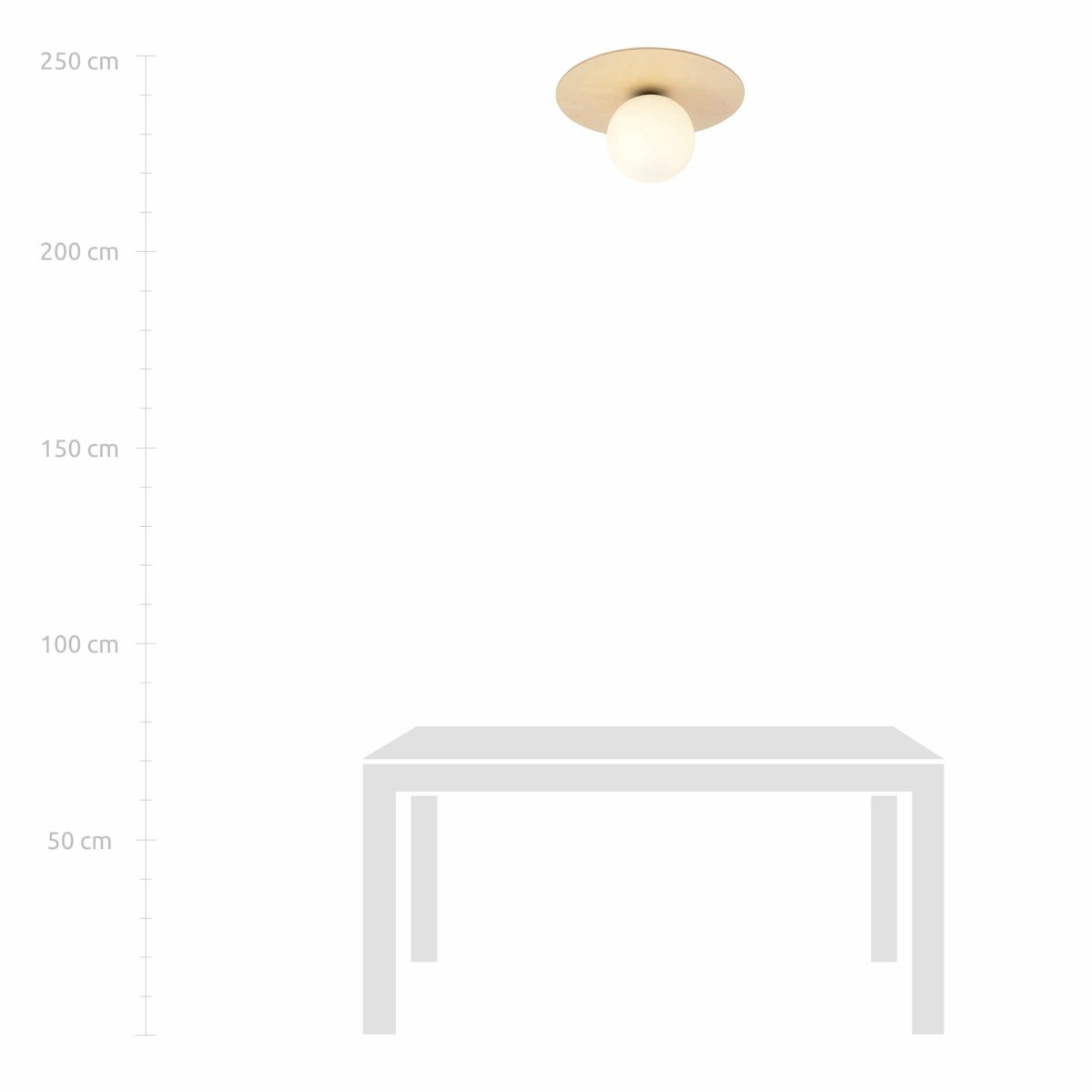 biała LAMPA SUFITOWA  KENZO 1B