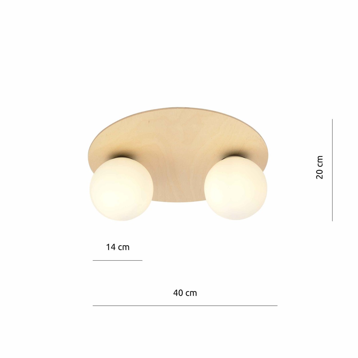 biała LAMPA SUFITOWA  KENZO 2B