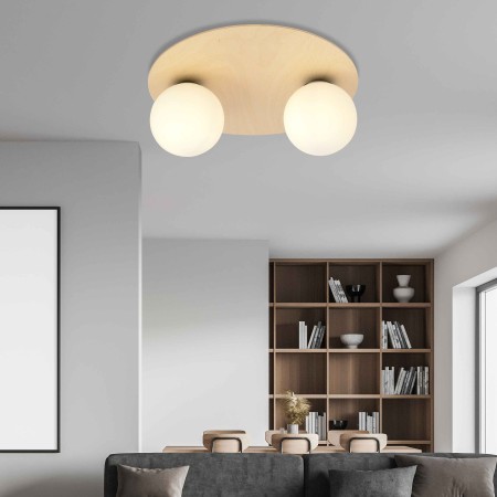 biała LAMPA SUFITOWA  KENZO 2B