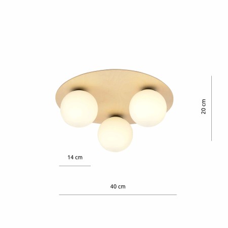 biała LAMPA SUFITOWA  KENZO 3B