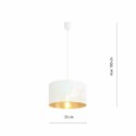biało - złota LAMPA WISZĄCA ASTON 1 WHITE/GOLD