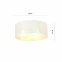 biało - złota LAMPA SUFITOWA  ASTON 3 WHITE/GOLD