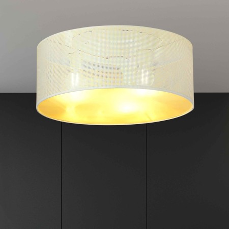 biało - złota LAMPA SUFITOWA  ASTON 3 WHITE/GOLD