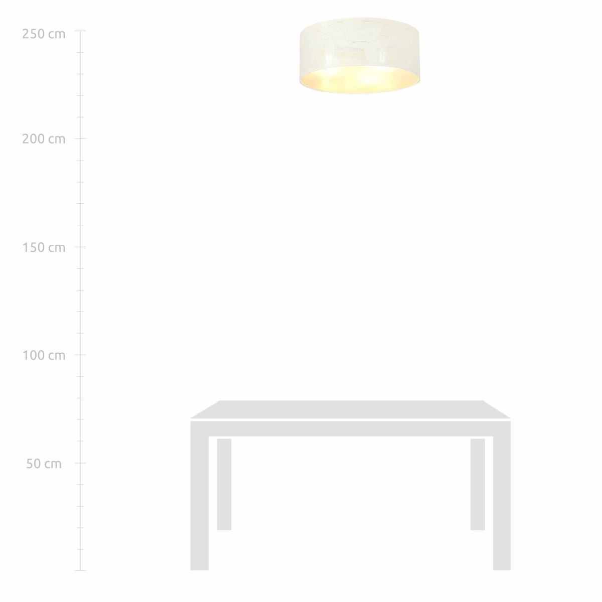 biało - złota LAMPA SUFITOWA  ASTON 3 WHITE/GOLD