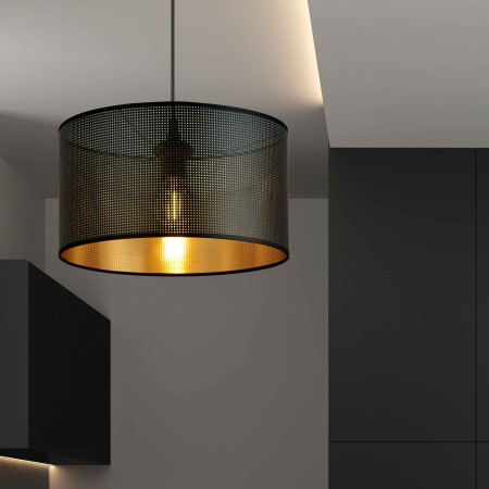 czarno - złota LAMPA WISZĄCA ASTON 1 BLACK/GOLD