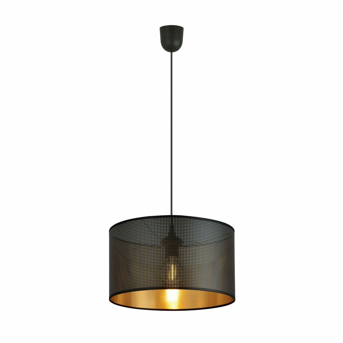 czarno - złota LAMPA WISZĄCA ASTON 1 BLACK/GOLD