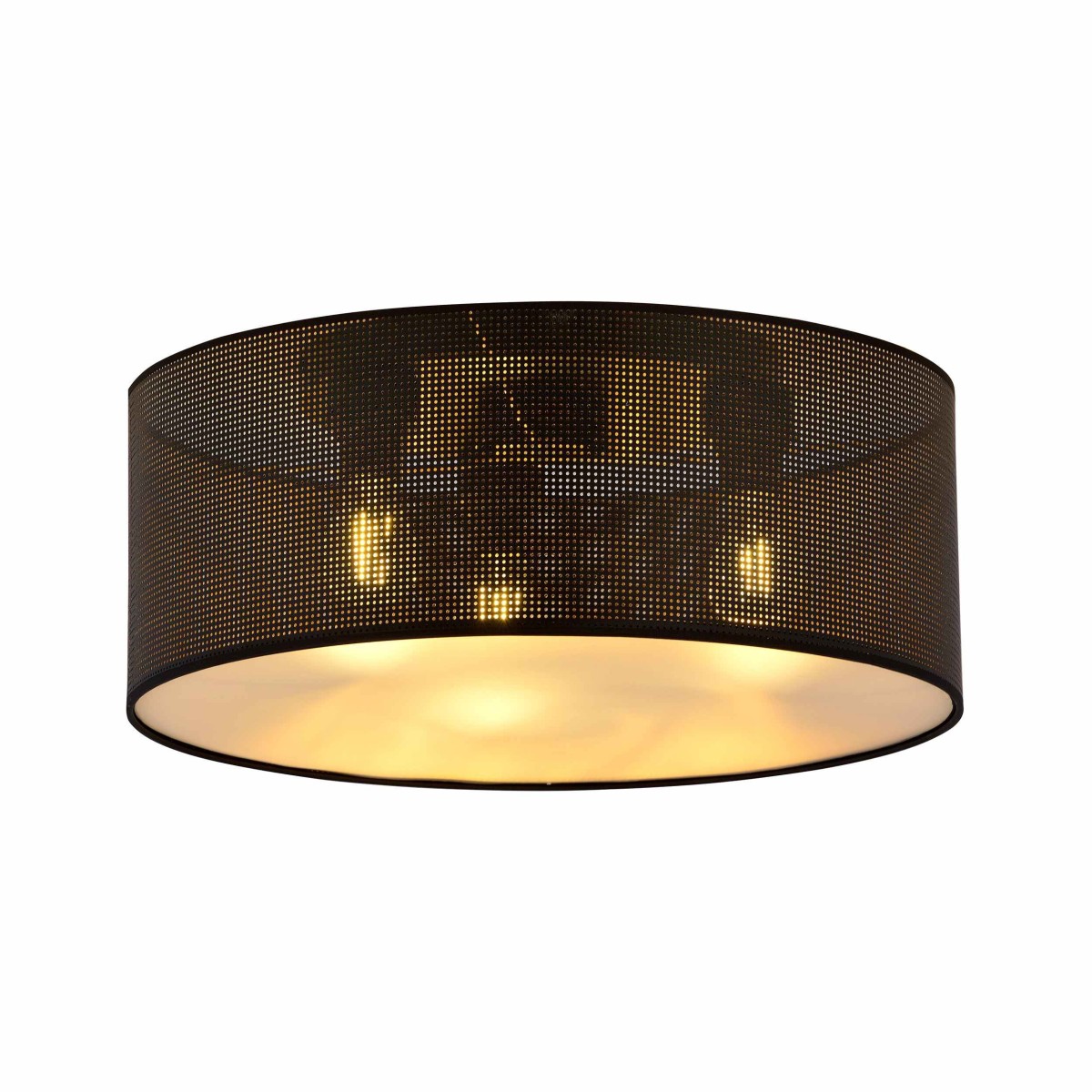 czarno - złota LAMPA SUFITOWA  ASTON 3 BLACK/GOLD