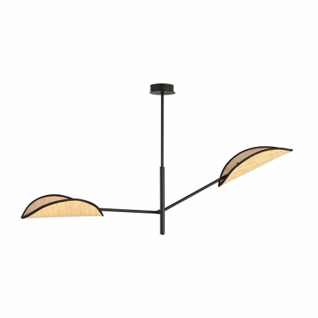 rattanowa LAMPA SUFITOWA  VENE 2 BLACK/RATTAN