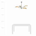 rattanowa LAMPA SUFITOWA  VENE 4 BLACK/RATTAN