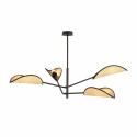 rattanowa LAMPA SUFITOWA  VENE 4 BLACK/RATTAN