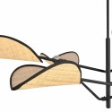 rattanowa LAMPA SUFITOWA  VENE 6 BLACK/RATTAN