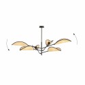rattanowa LAMPA SUFITOWA  VENE 6 BLACK/RATTAN