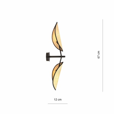 rattanowy KINKIET VENE K2 BLACK/RATTAN