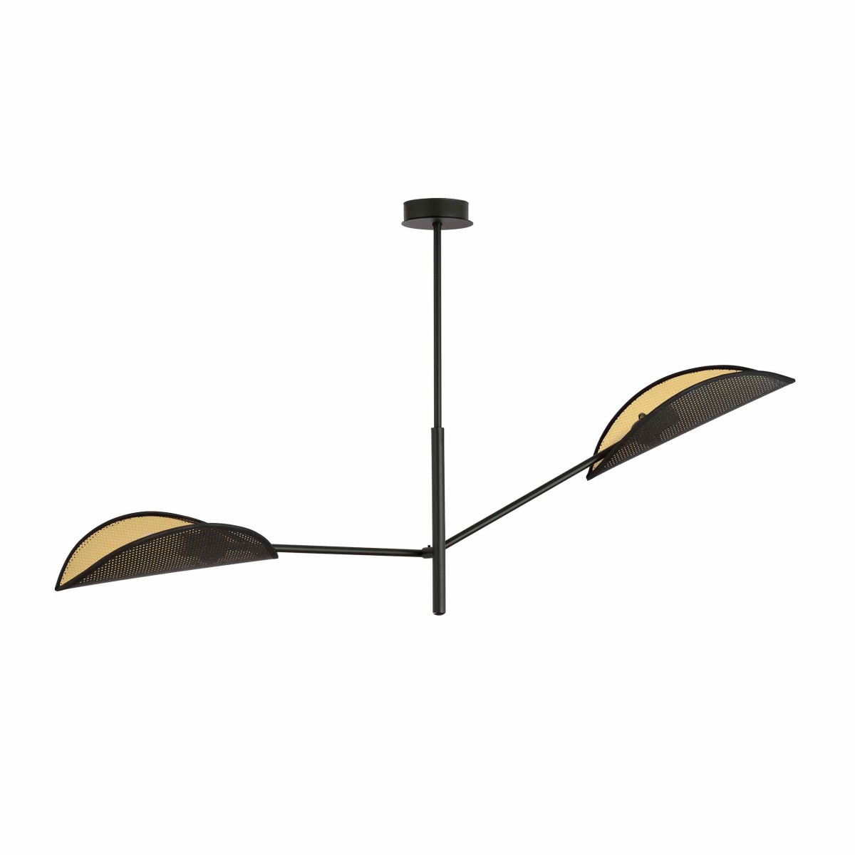 czarno - złota LAMPA SUFITOWA  VENE 2 BLACK/GOLD